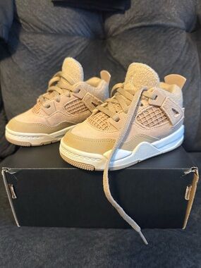 Jordan Kids Tan Suede High-Top Sneakers